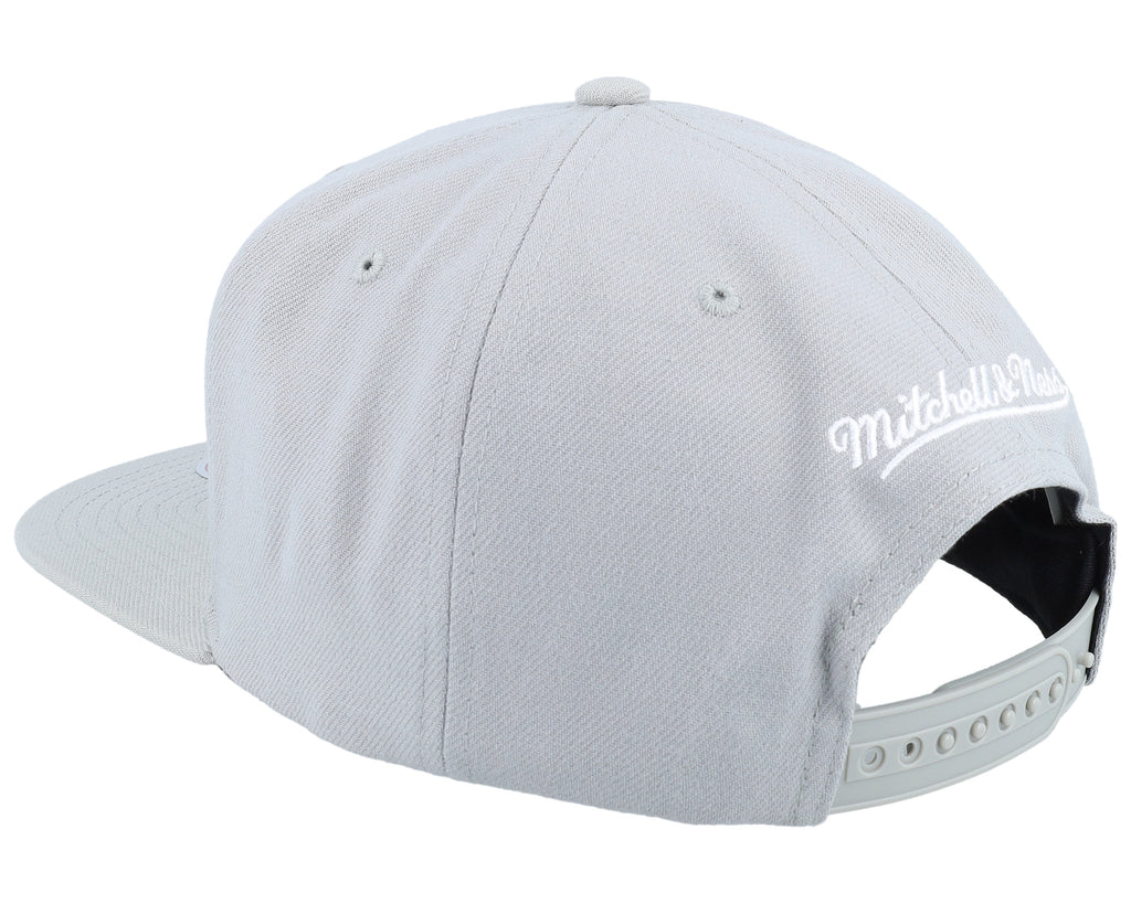 Mens Mitchell & Ness NBA EVERGREEN GREY WHITE SNAPBACK BULLS