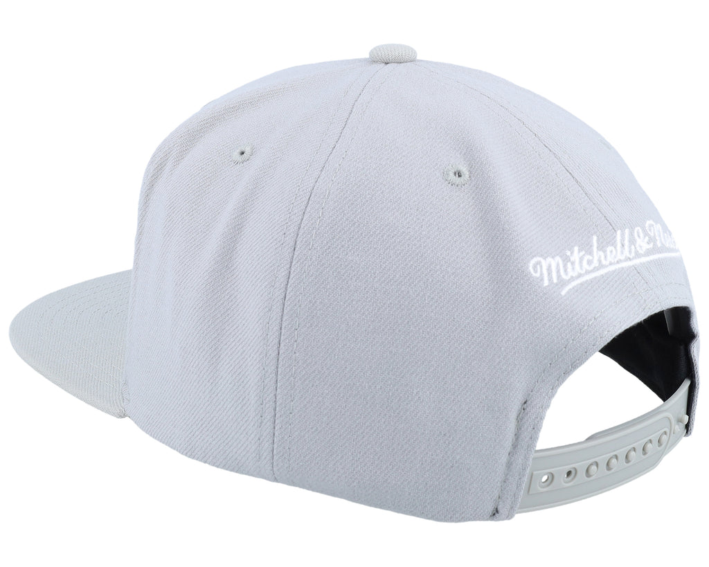 Mens Mitchell & Ness NBA EVERGREEN GREY WHITE SNAPBACK LAKERS