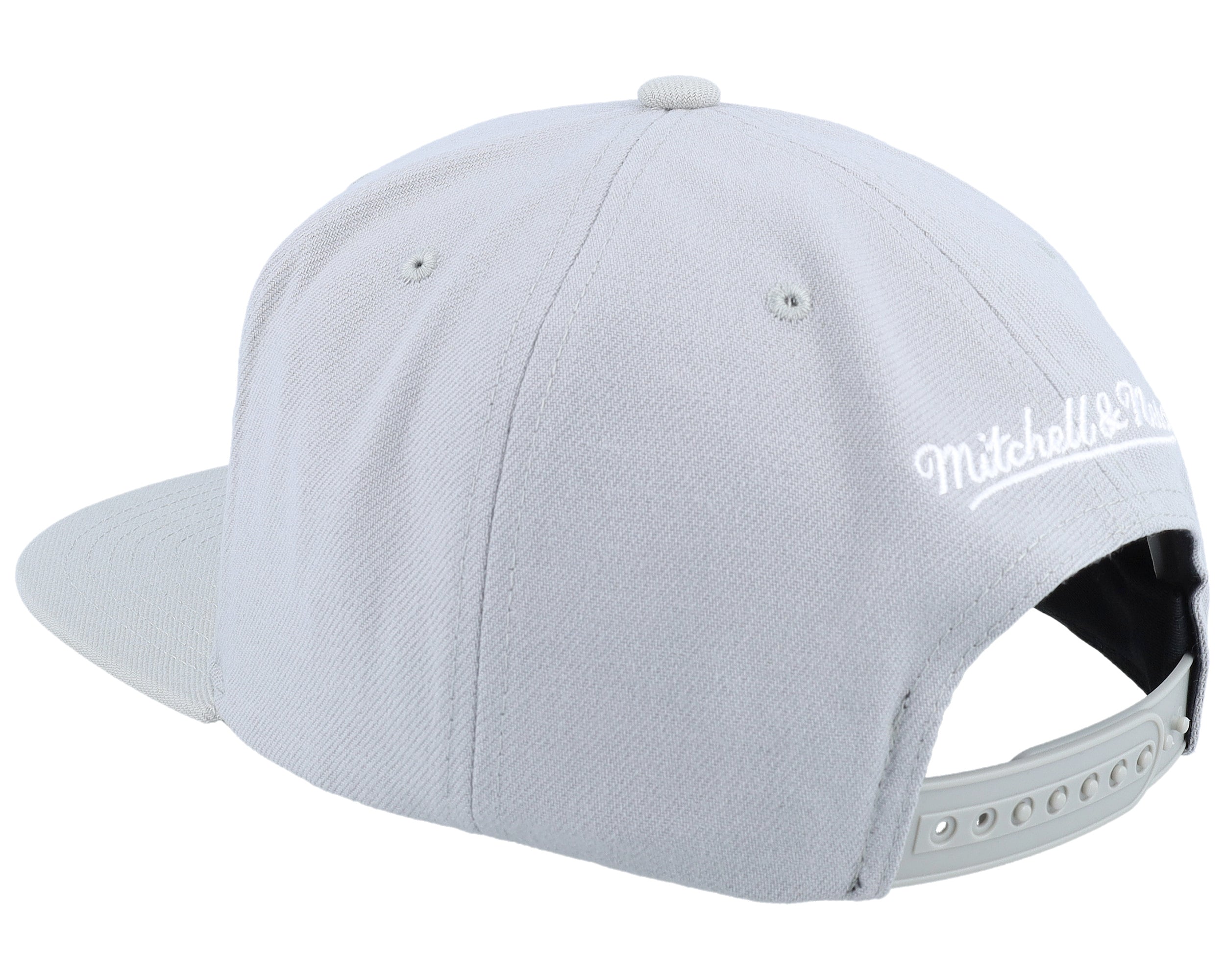 Mens Mitchell & Ness NBA EVERGREEN GREY WHITE SNAPBACK LAKERS