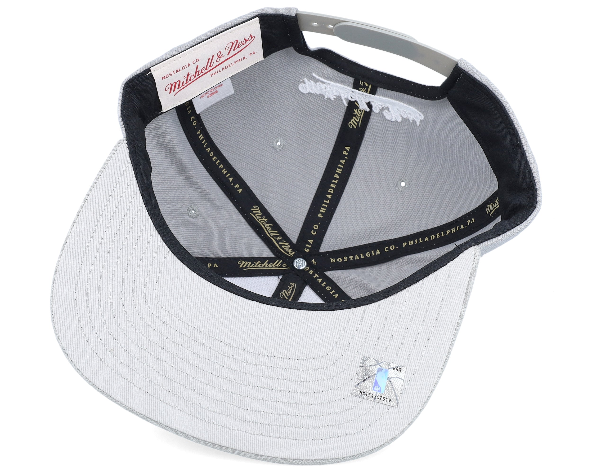Mens Mitchell & Ness NBA EVERGREEN GREY WHITE SNAPBACK LAKERS