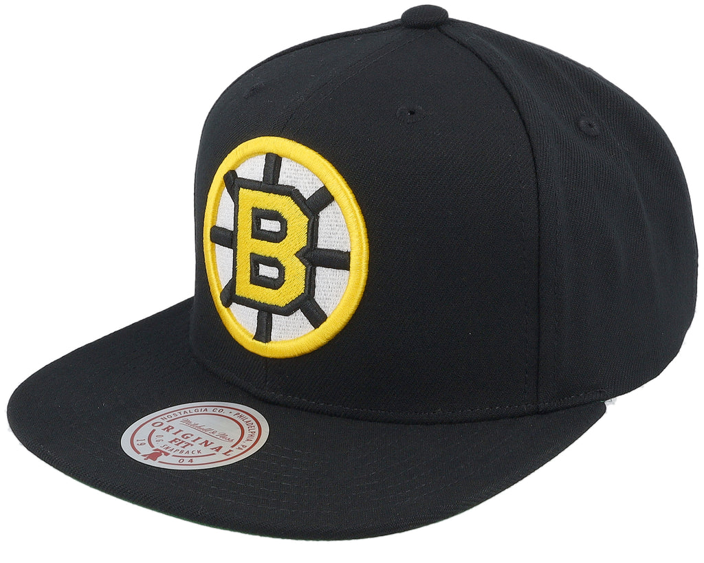 [HS8582-BBNBLCK] MENS MITCHELL & NESS NHL CONFERENCE PATCH SNAPBACK VNTG BRUINS
