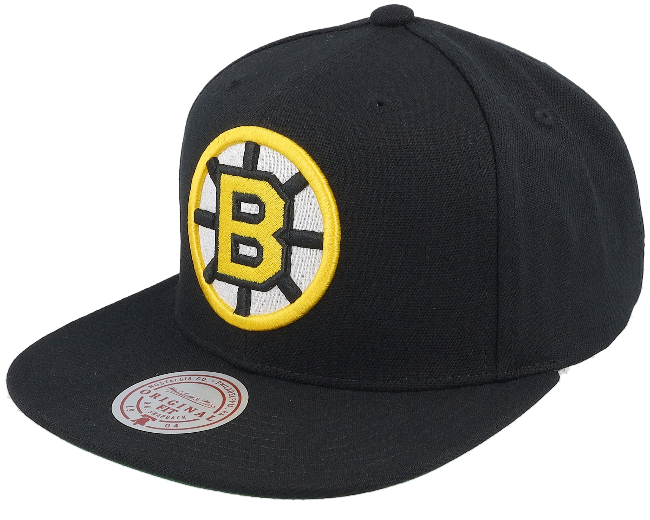 [HS8582-BBNBLCK] MENS MITCHELL & NESS NHL CONFERENCE PATCH SNAPBACK VNTG BRUINS