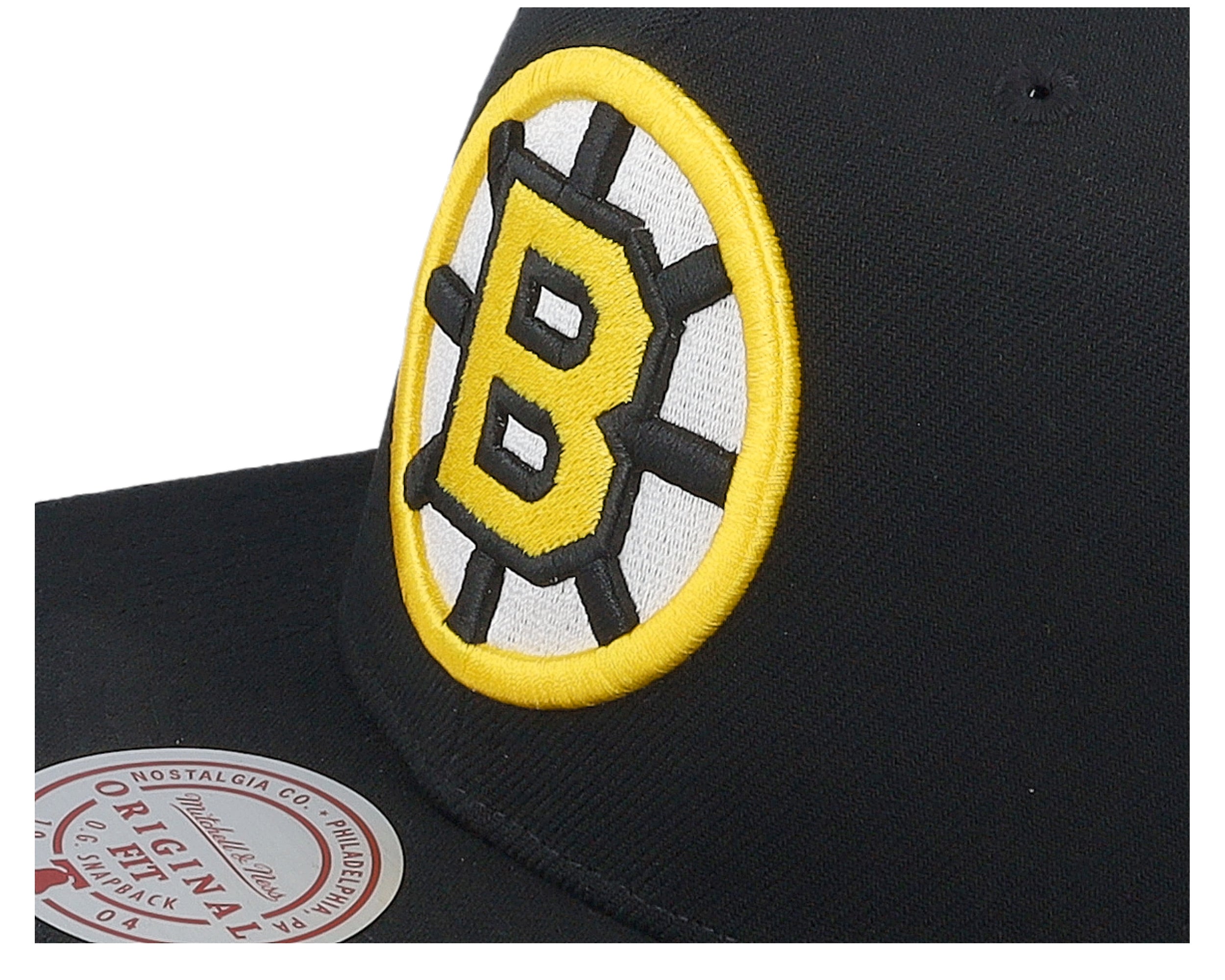 [HS8582-BBNBLCK] MENS MITCHELL & NESS NHL CONFERENCE PATCH SNAPBACK VNTG BRUINS