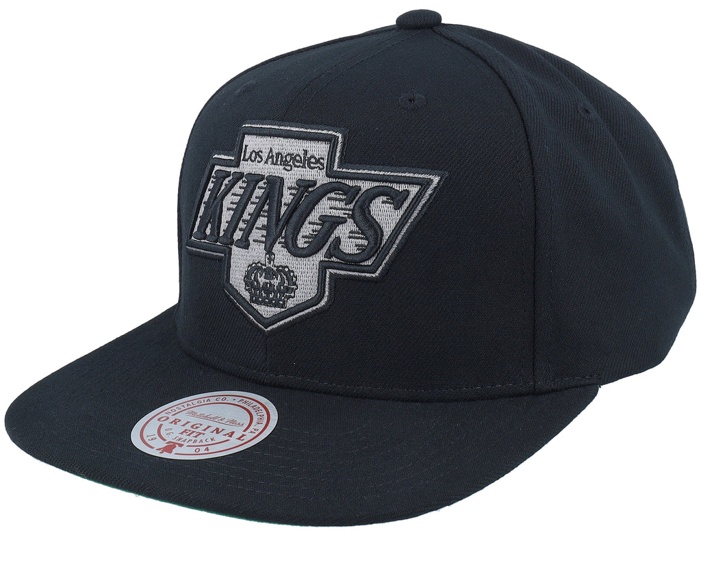 [HS8582-LAKBLCK] MENS MITCHELL & NESS NHL CONFERENCE PATCH SNAPBACK VNTG KINGS