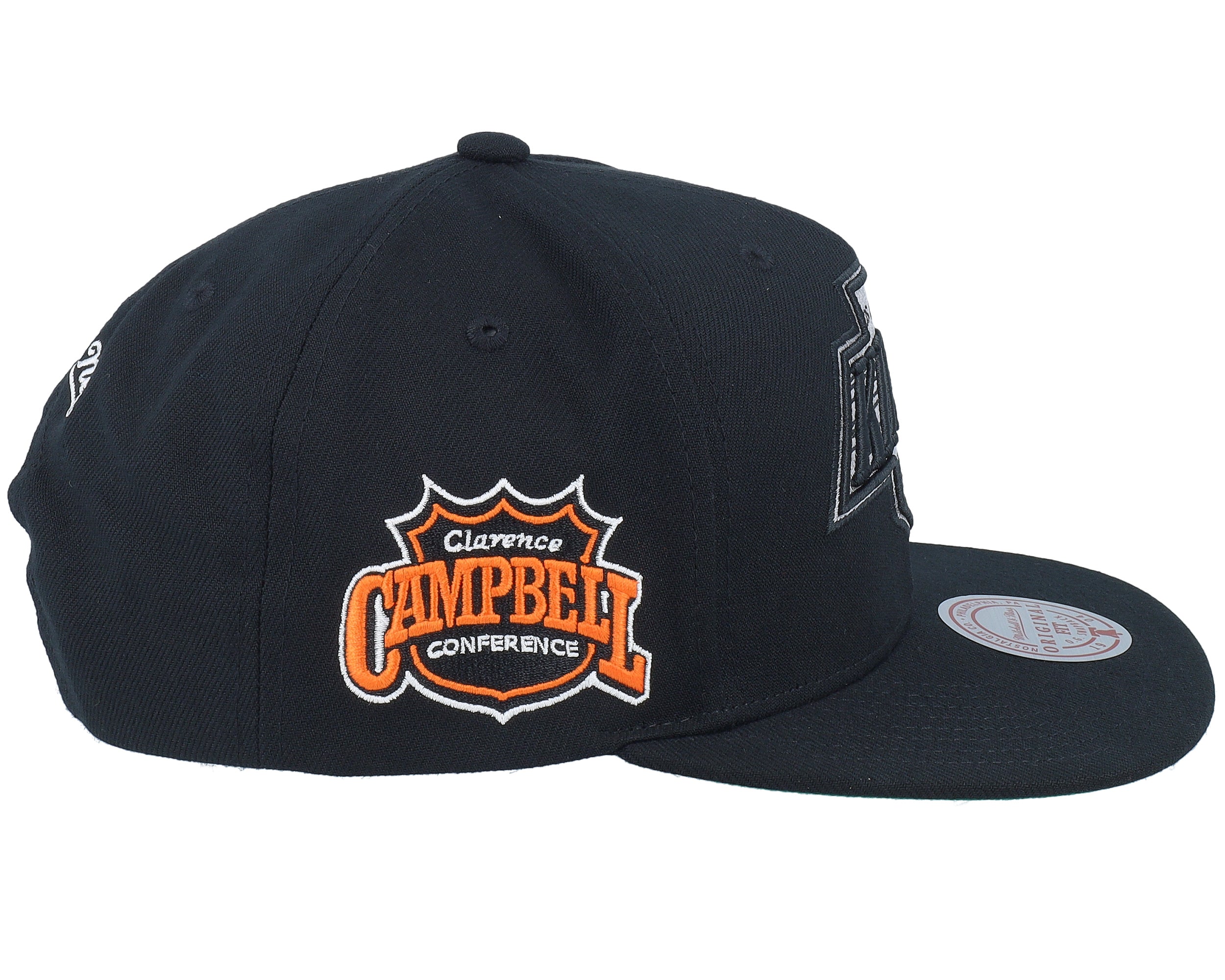 [HS8582-LAKBLCK] MENS MITCHELL & NESS NHL CONFERENCE PATCH SNAPBACK VNTG KINGS