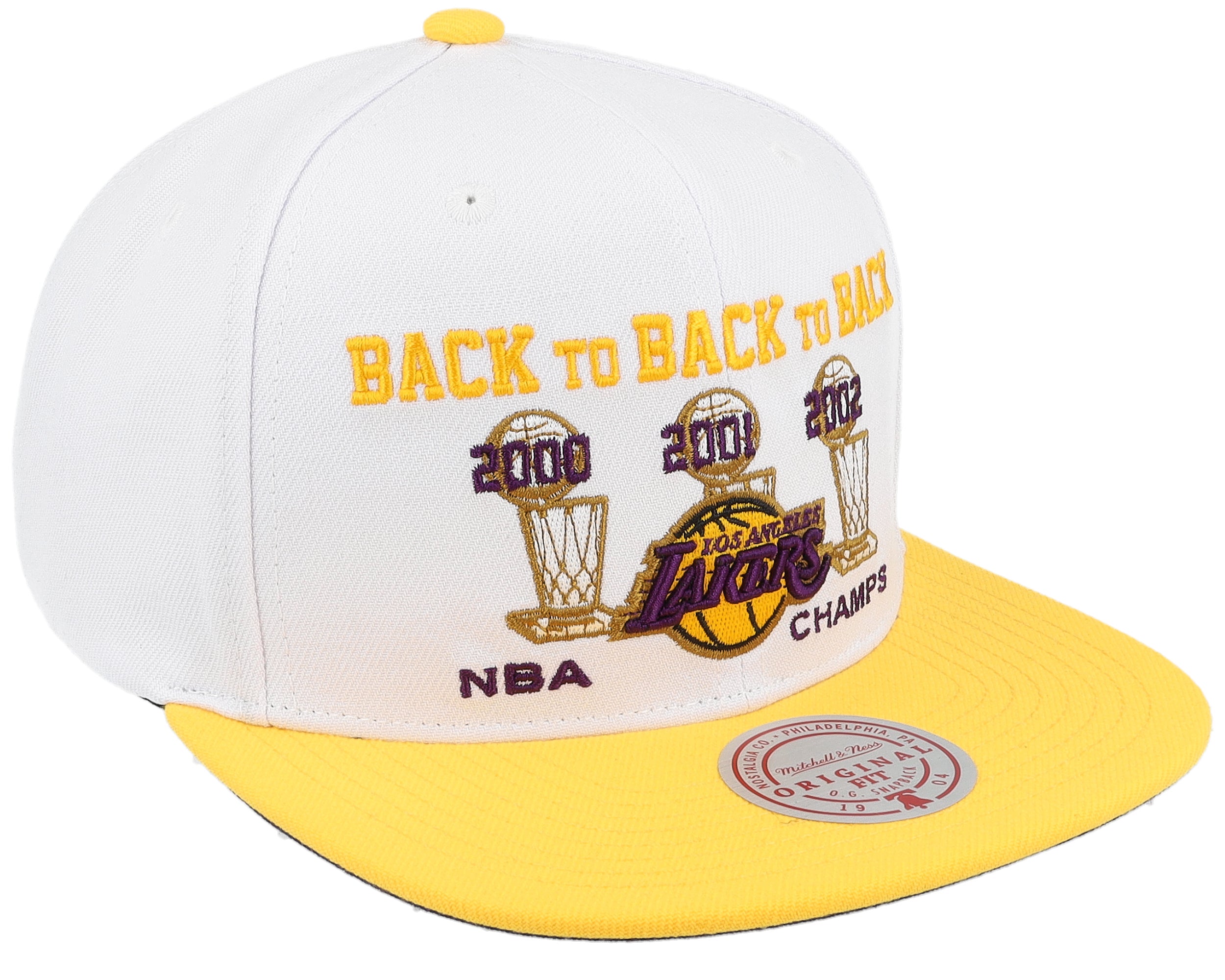 Mens Mitchell & Ness NBA 00-02 CHAMP FLIPSIDE SNAPBACK HWC LAKERS