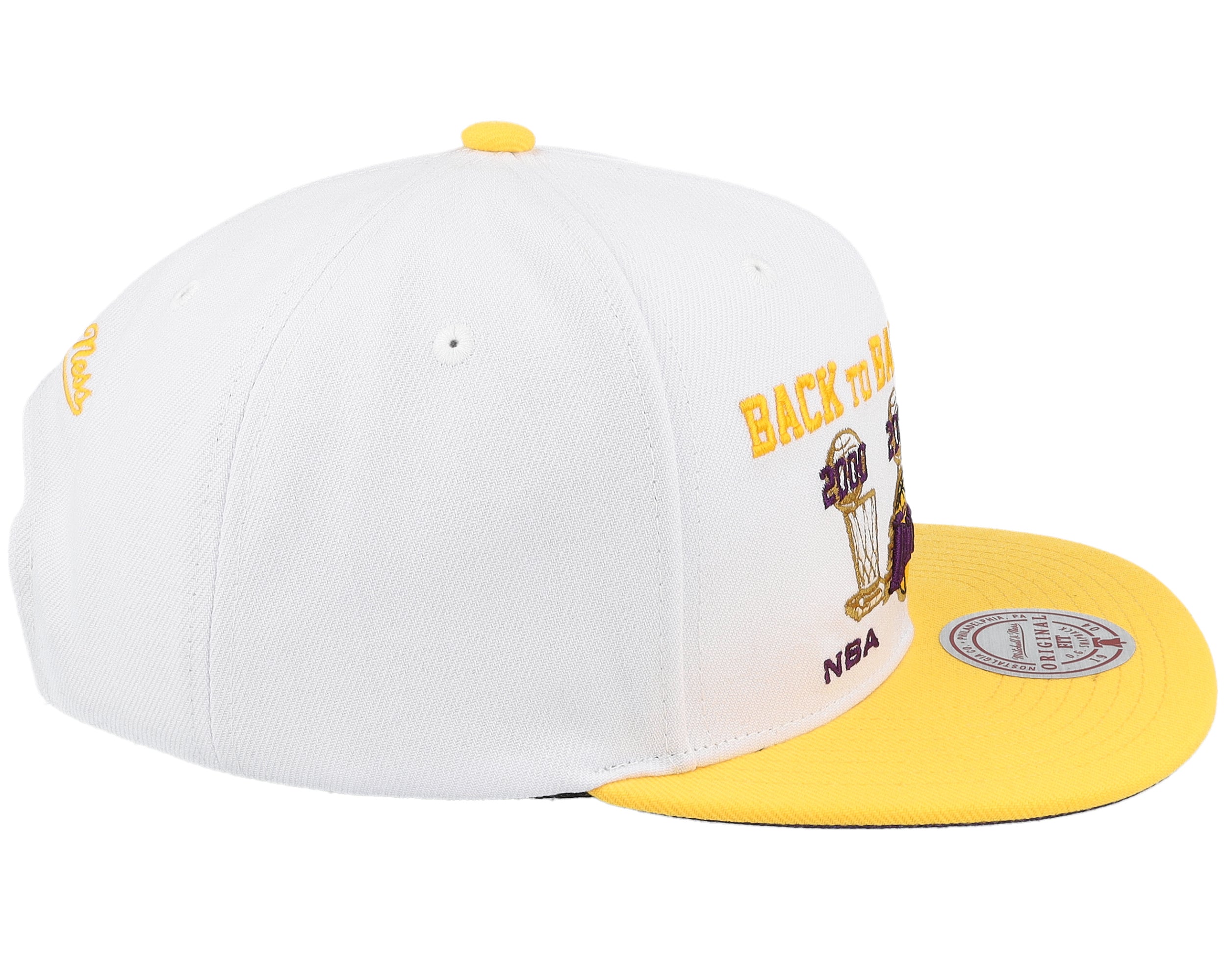 Mens Mitchell & Ness NBA 00-02 CHAMP FLIPSIDE SNAPBACK HWC LAKERS