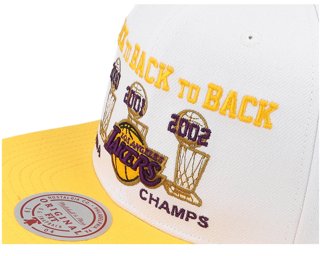 Mens Mitchell & Ness NBA 00-02 CHAMP FLIPSIDE SNAPBACK HWC LAKERS
