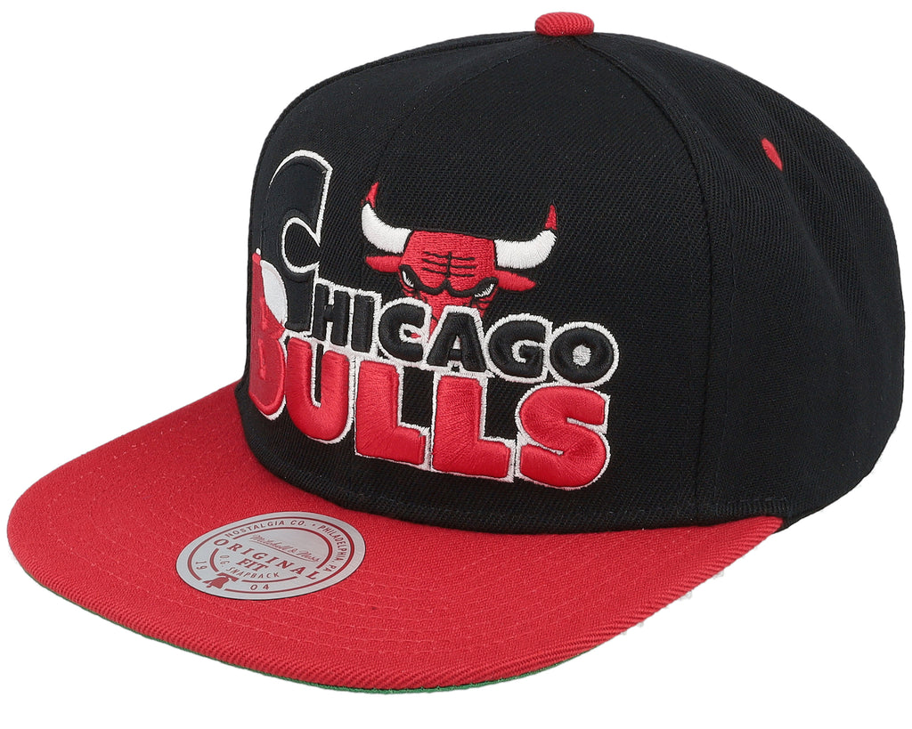 Mens Mitchell & Ness NBA TEXT STACK 1 SNAPBACK BULLS