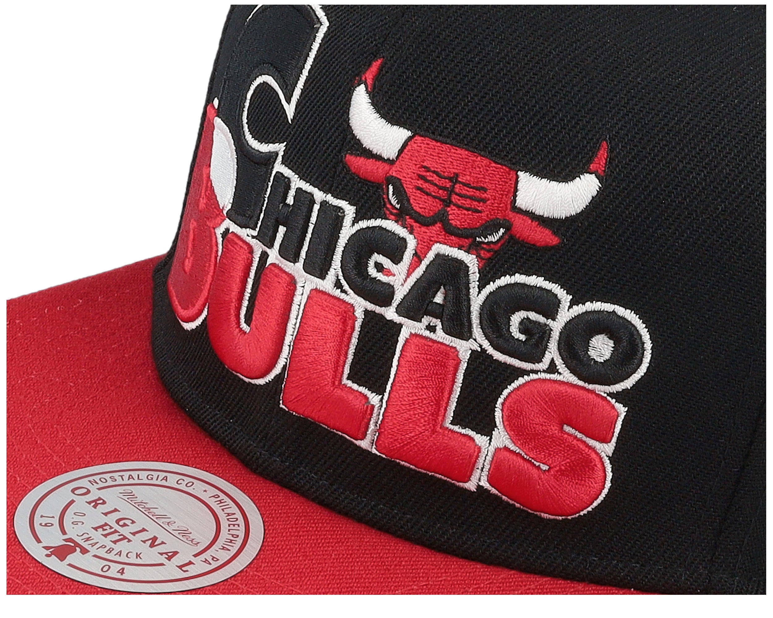 Mens Mitchell & Ness NBA TEXT STACK 1 SNAPBACK BULLS