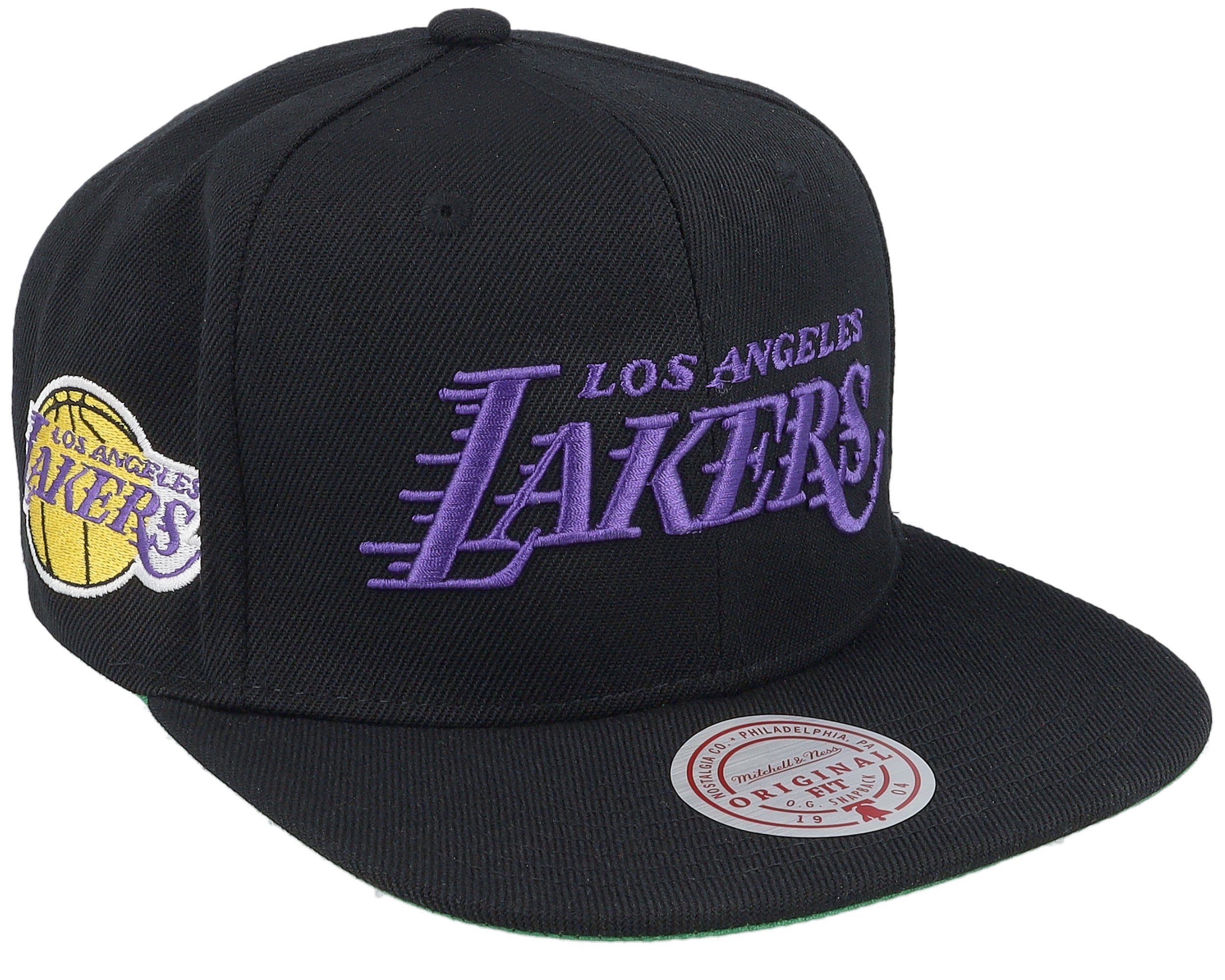 Mens Mitchell & Ness NBA TRIPLE PLAY SNAPBACK LAKERS