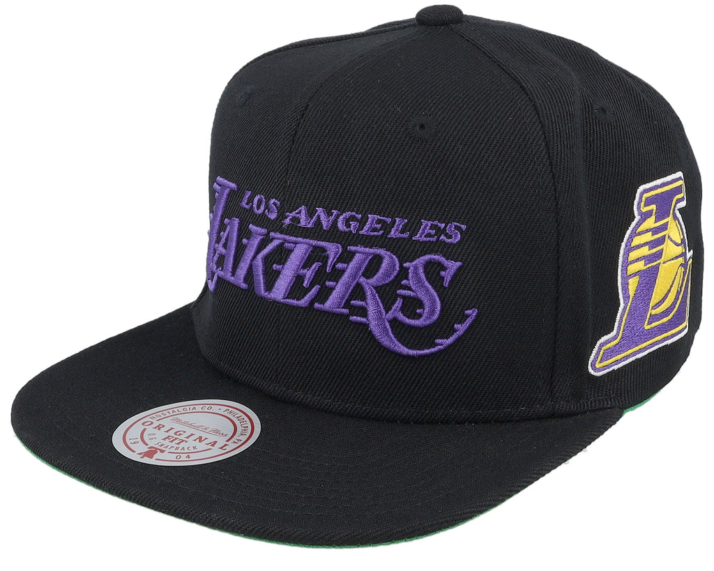Mens Mitchell & Ness NBA TRIPLE PLAY SNAPBACK LAKERS