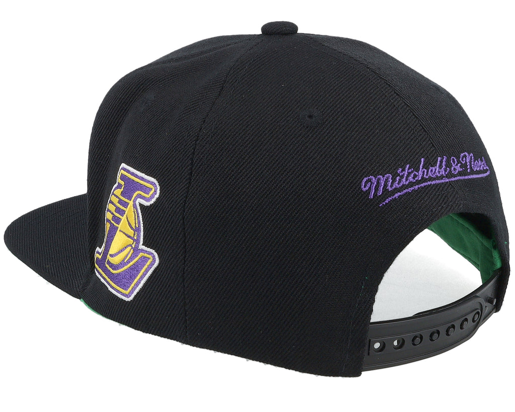 Mens Mitchell & Ness NBA TRIPLE PLAY SNAPBACK LAKERS