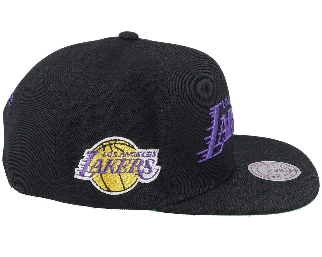 Mens Mitchell & Ness NBA TRIPLE PLAY SNAPBACK LAKERS