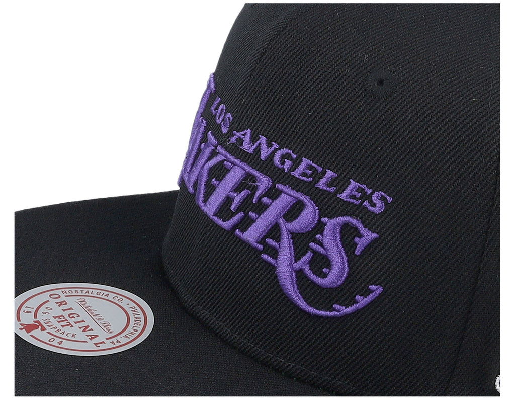 Mens Mitchell & Ness NBA TRIPLE PLAY SNAPBACK LAKERS