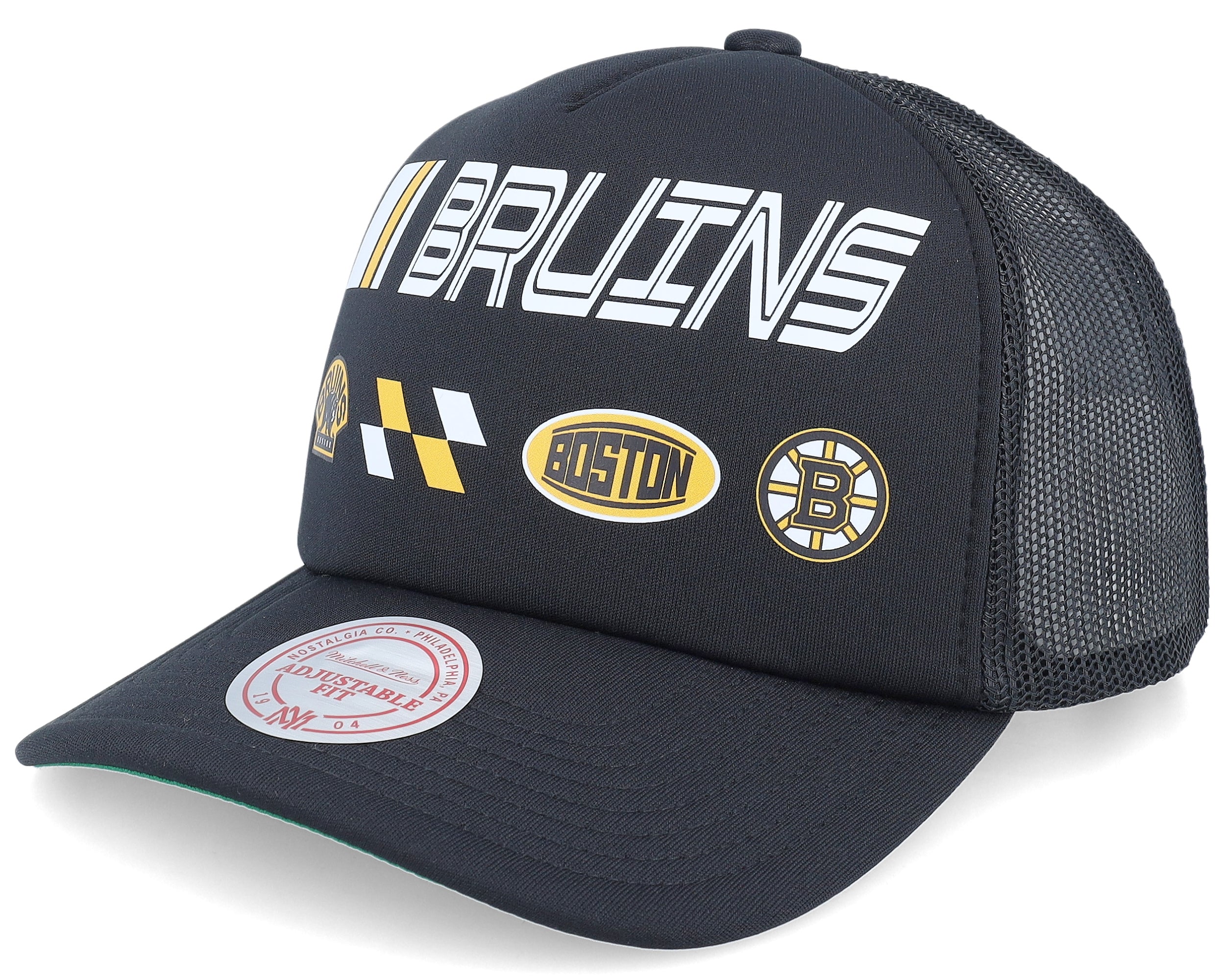 Mens Mitchell & Ness NHL SPEEDWAY TRUCKER BRUINS