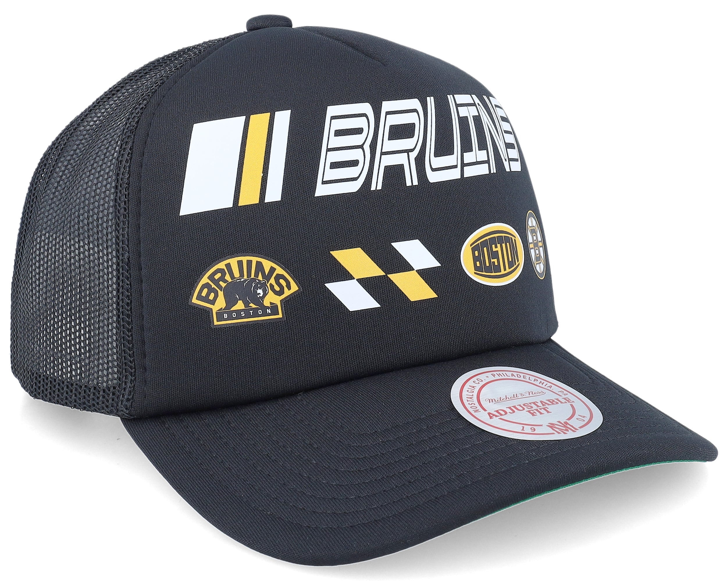 Mens Mitchell & Ness NHL SPEEDWAY TRUCKER BRUINS