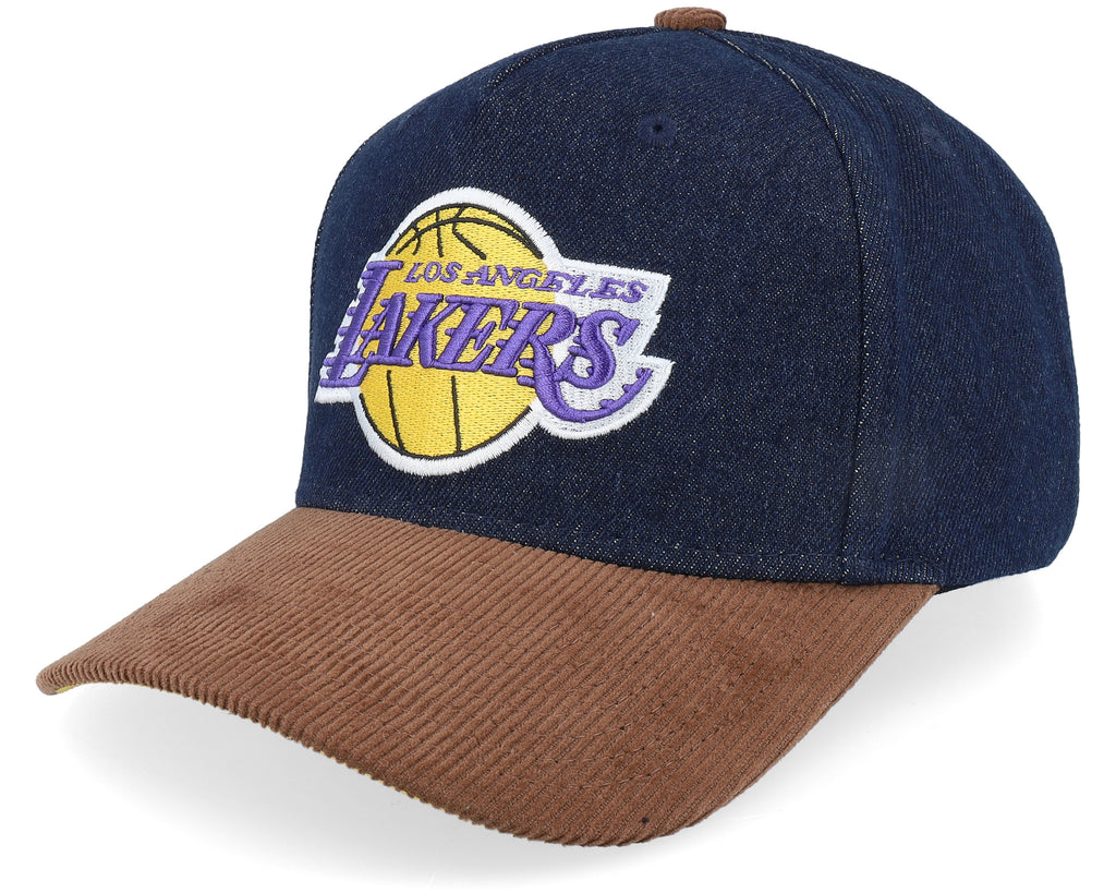 Mens Mitchell & Ness NBA D-STRESSED PRO SNAPBACK LAKERS