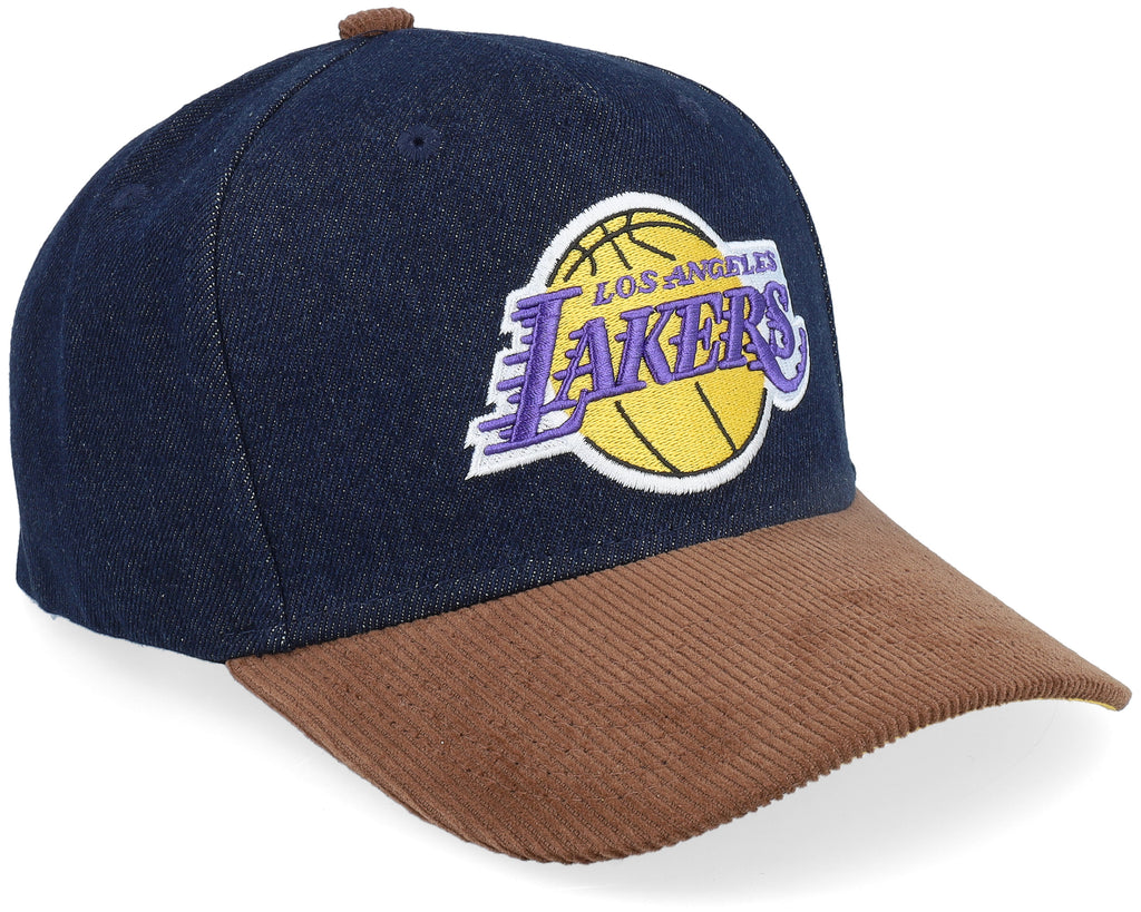Mens Mitchell & Ness NBA D-STRESSED PRO SNAPBACK LAKERS