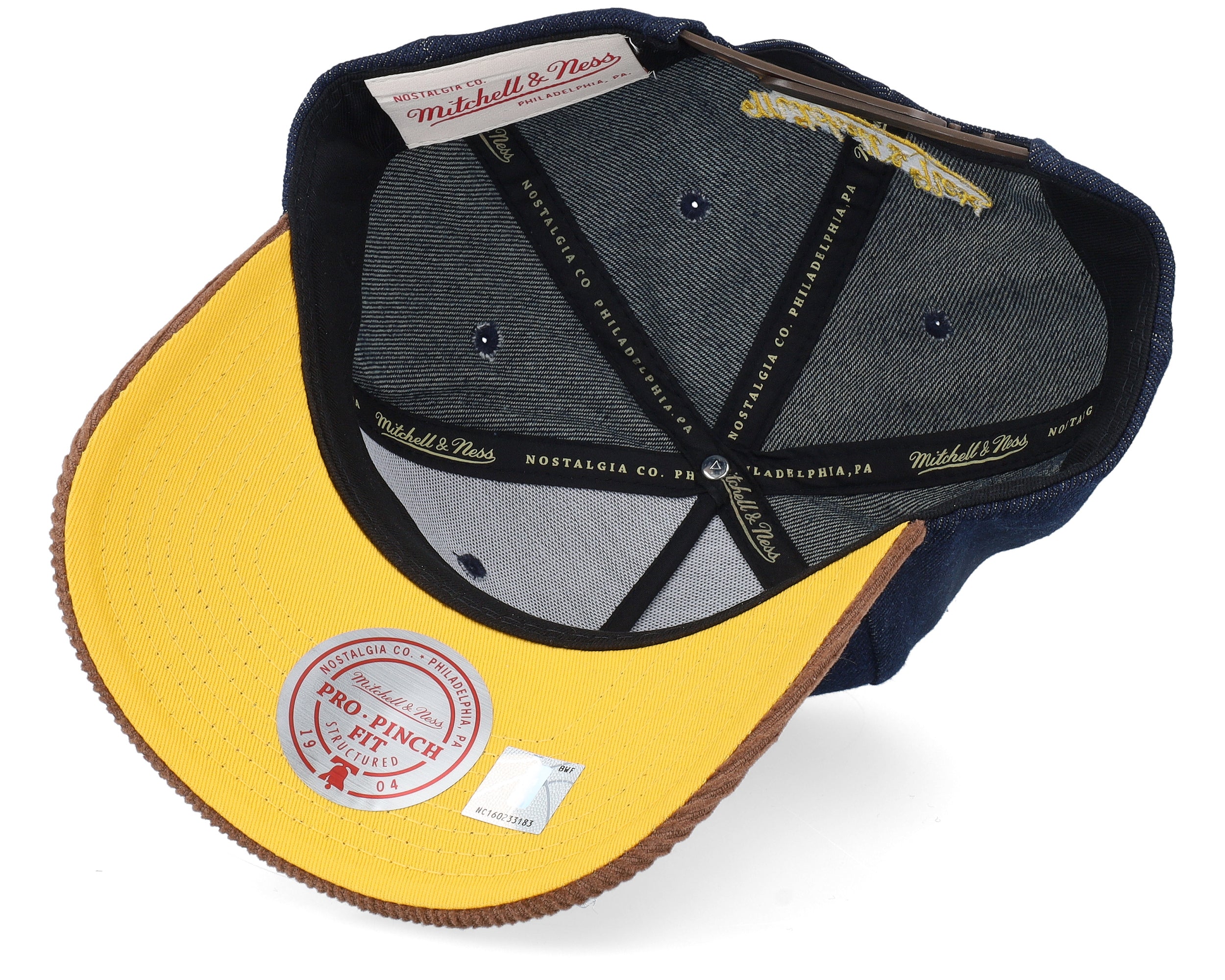 Mens Mitchell & Ness NBA D-STRESSED PRO SNAPBACK LAKERS