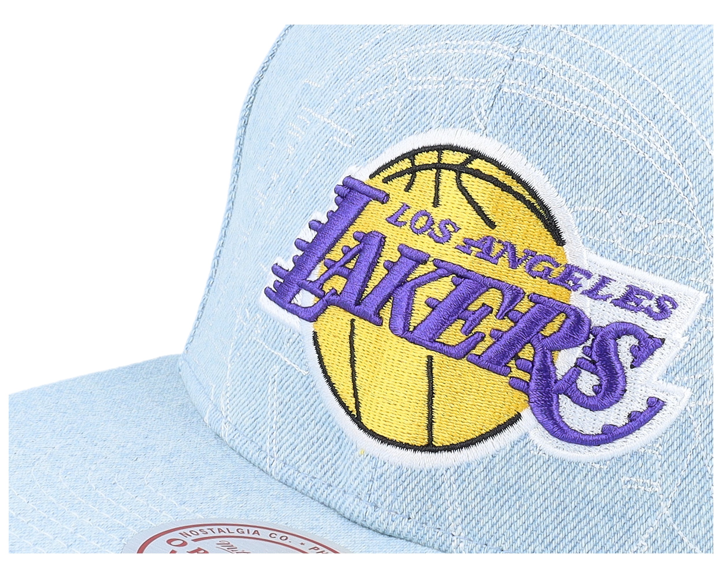 Mens Mitchell & Ness NBA DENIM STITCHER SNAPBACK LAKERS