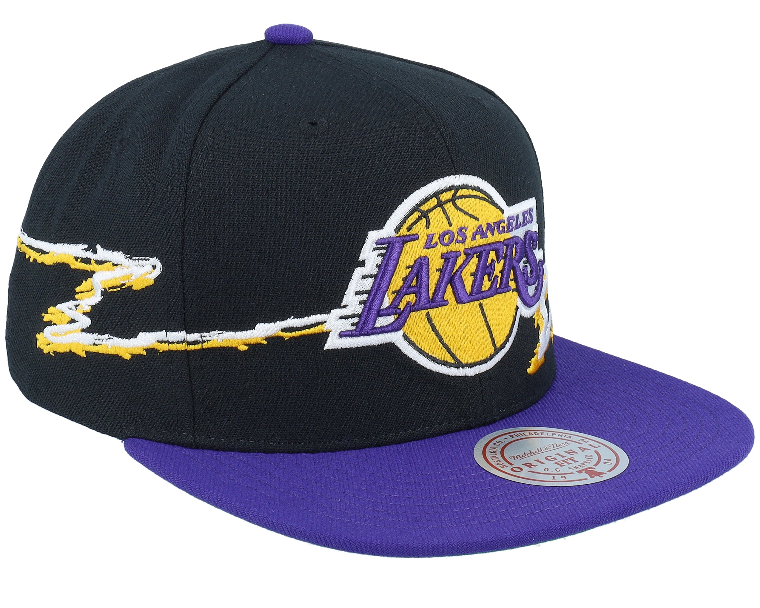 Mens Mitchell & Ness NBA LIFE LINE SNAPBACK LAKERS