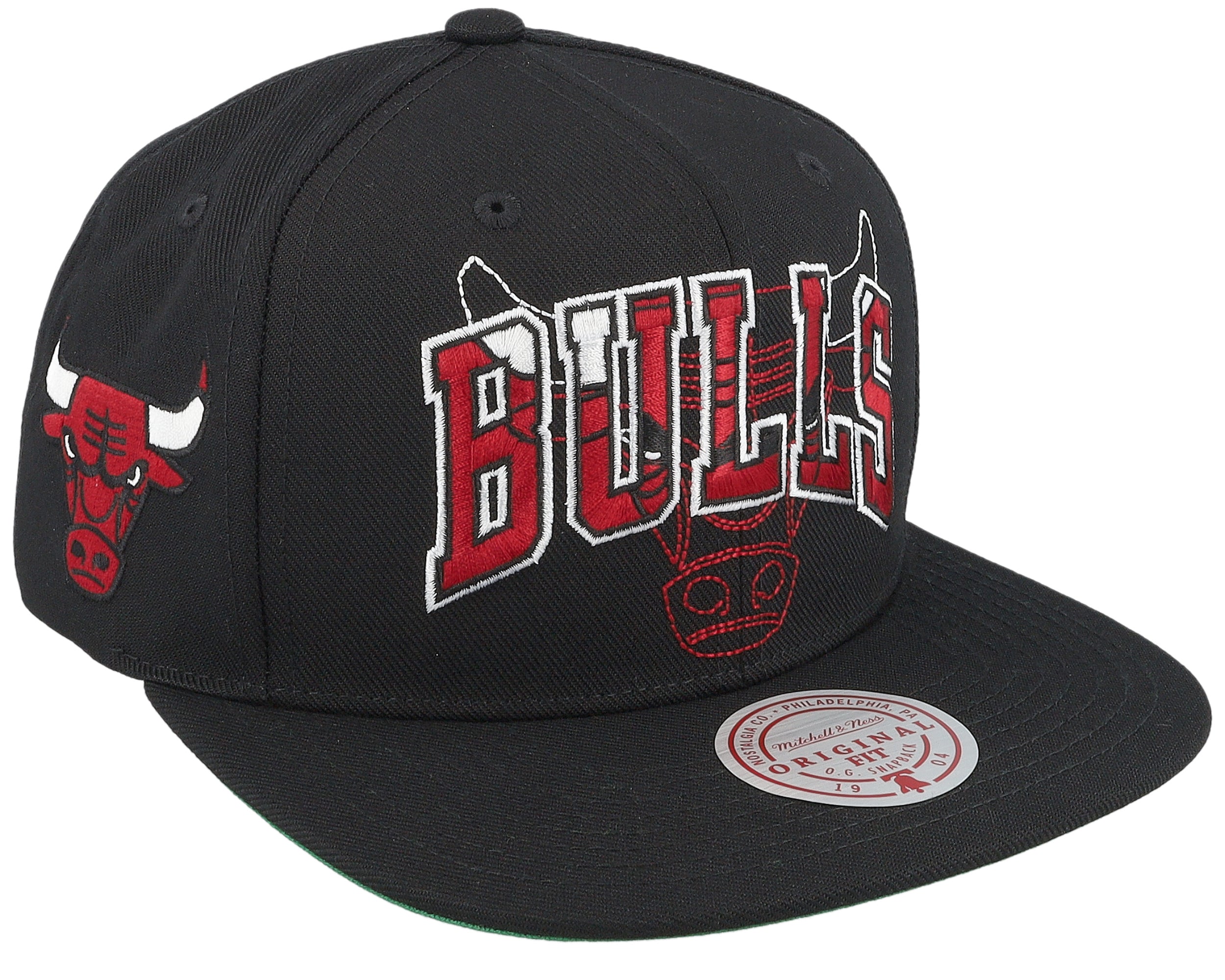 Mens Mitchell & Ness NBA DOUBLE UP SNAPBACK BULLS
