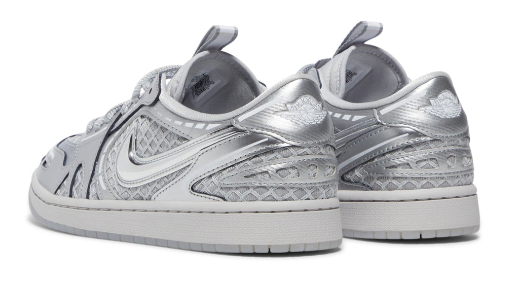 [HQ2186-002] WOMENS AIR JORDAN RETRO 1 MM LOW V3 'METHOD OF MAKE METALLIC SILVER'