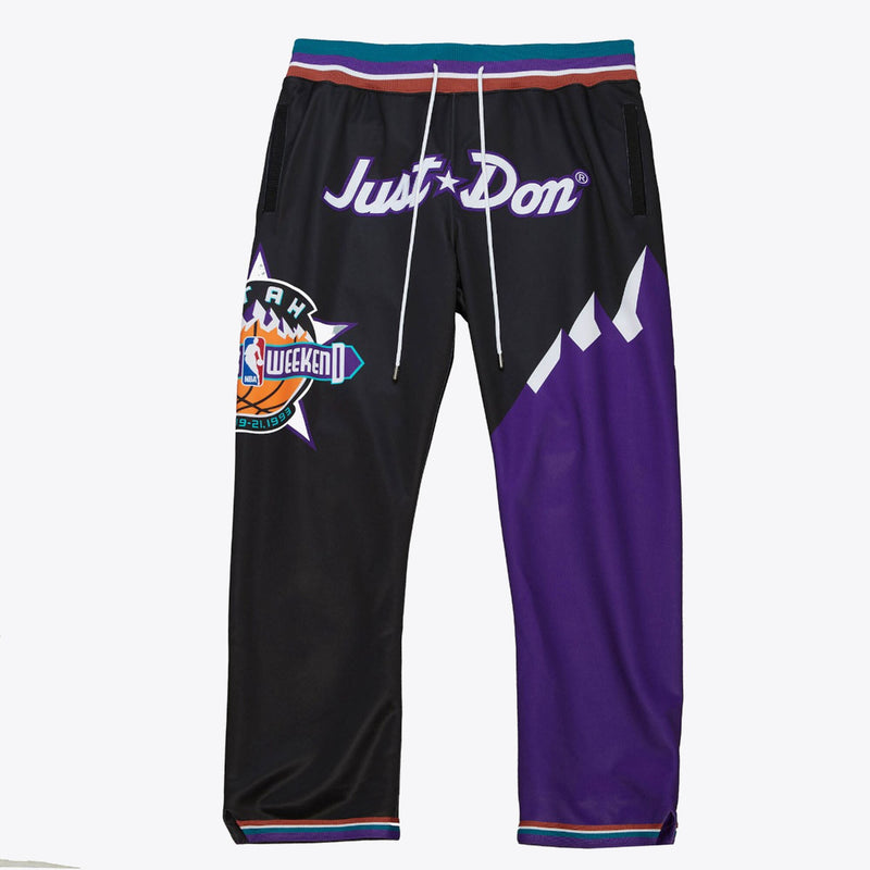 MENS MITCHELL & NESS JUST DON UTAH JAZZ WARM UP PANTS ALL-STAR 1993