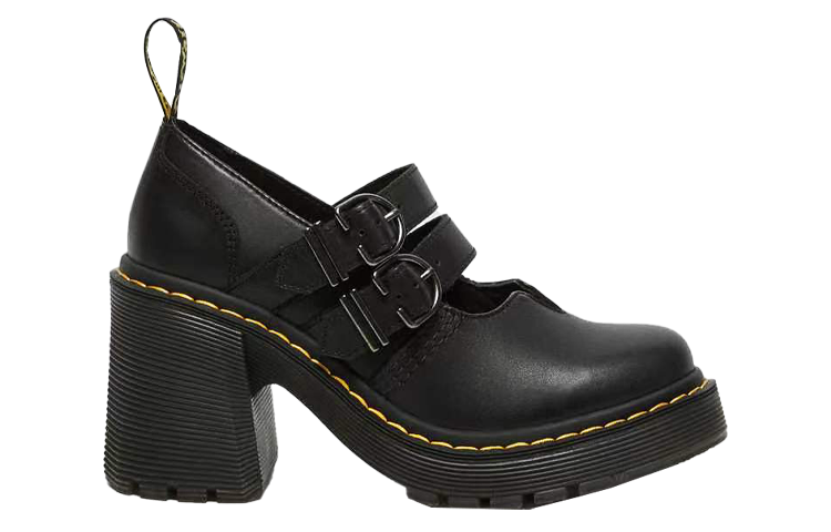 [27371001] UNISEX DR. MARTENS EVIEE SENDAL LEATHER HEELED SHOES