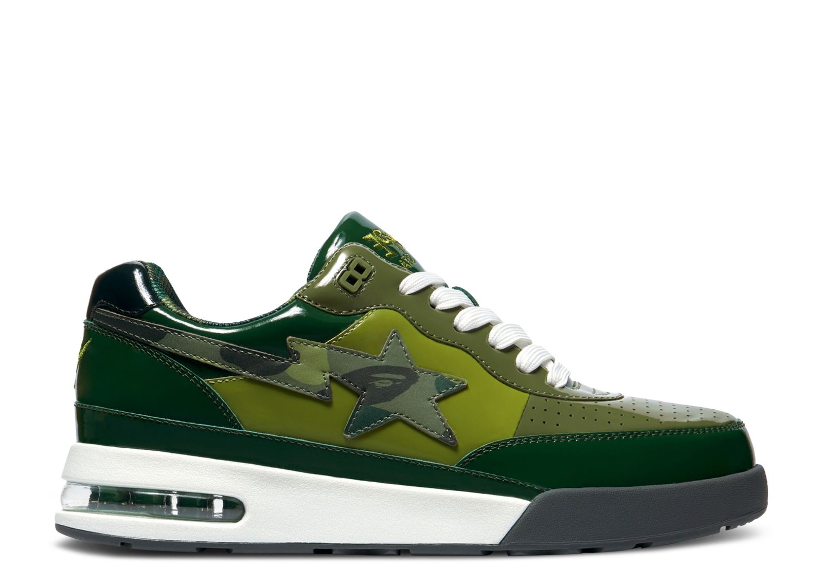 [1I80191003-GREEN] Mens A Bathing Ape Bape Road Sta 'Patent Leather Green (2022)'