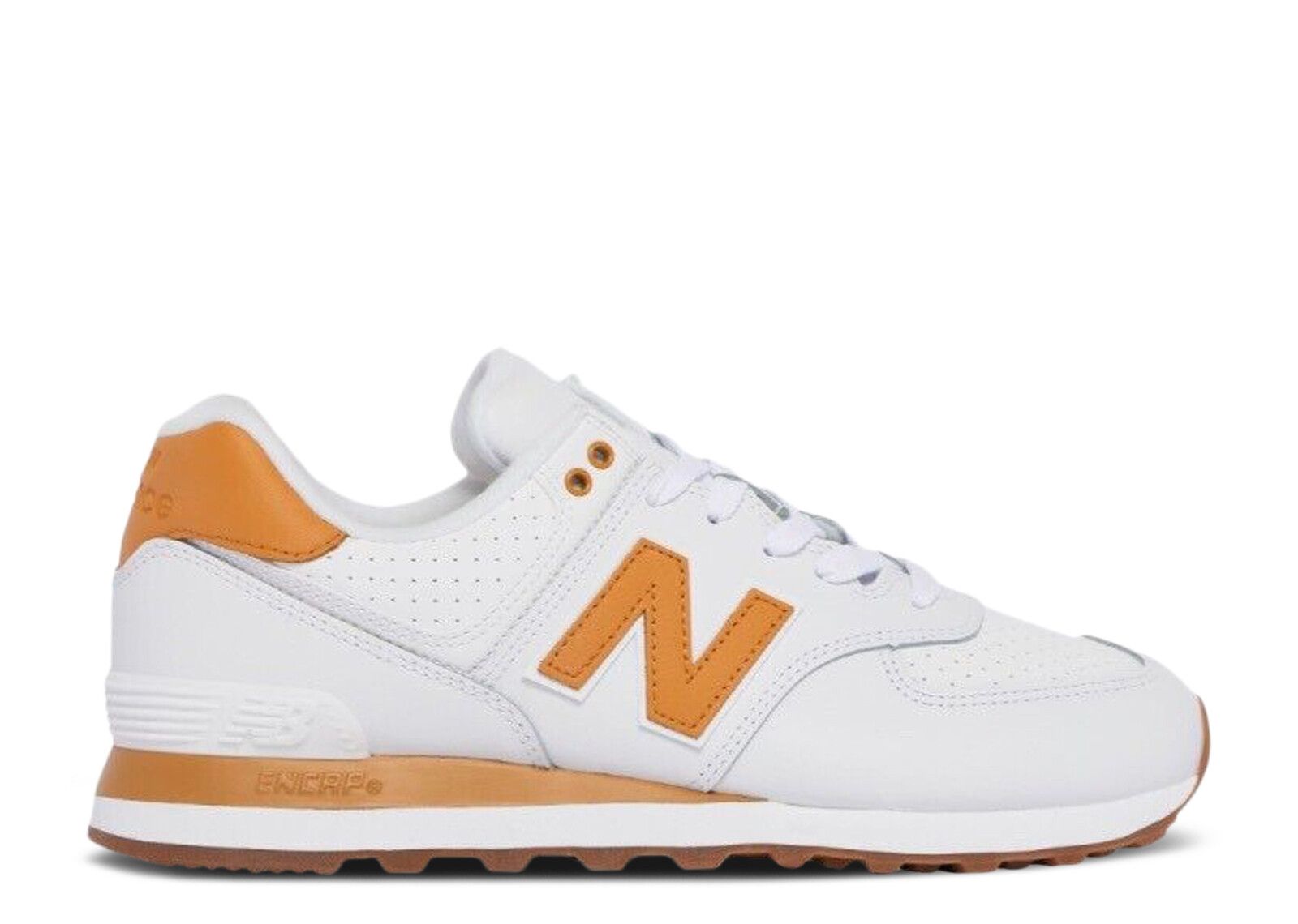 [GC574FCS] GRADE SCHOOL NEW BALANCE 574 'WHITE/ORANGE' (GS)
