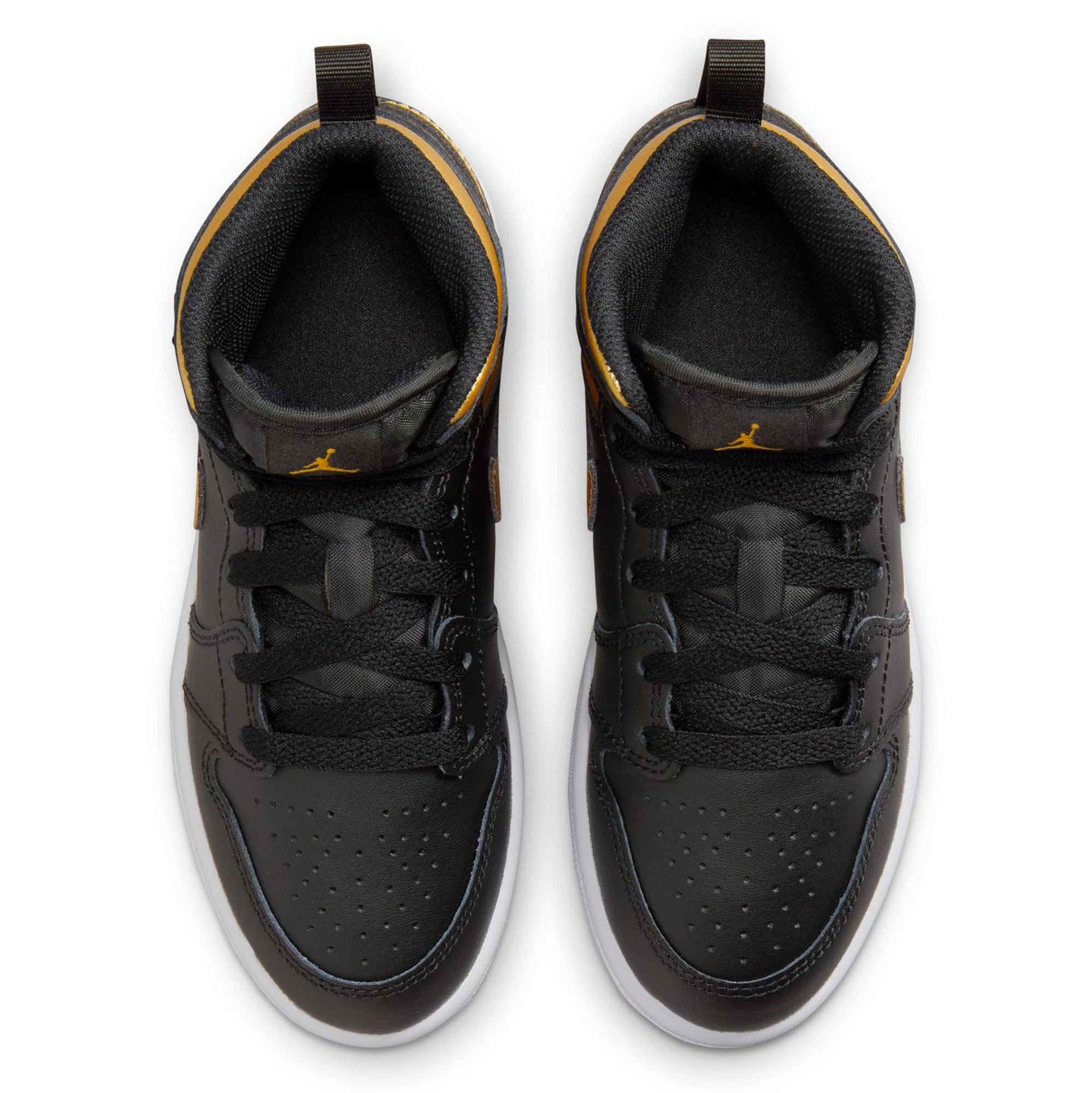 [DQ8424-071] PRESCHOOL AIR JORDAN RETRO 1 MID 'METALLIC GOLD BLACK (PS)'