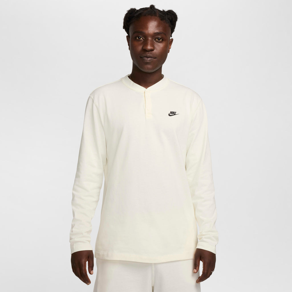 [FZ6630-133] MENS NIKE CLUB FLEECE LONG SLEEVE HENLEY
