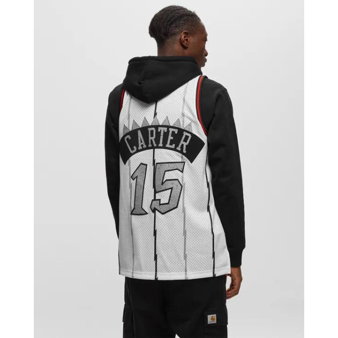 MENS MITCHELL & NESS CRACKED CEMENT SWINGMAN JERSEY RAPTORS 1998 VINCE CARTER