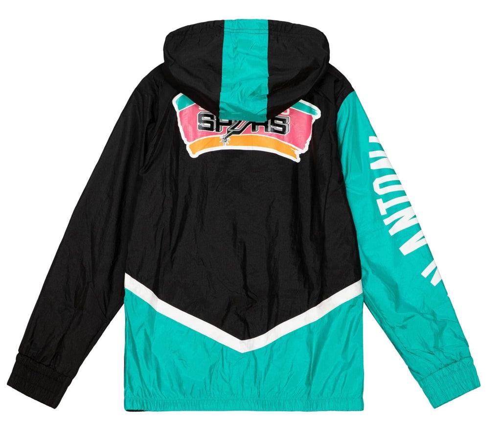 MENS MITCHELL & NESS UNDENIABLE FULL ZIP WINDBREAKER SPURS
