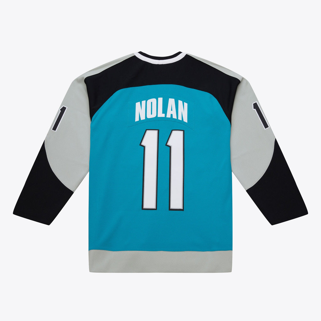 Mens Mitchell & Ness NHL DARK JERSEY SHARKS 1999 OWEN NOLAN