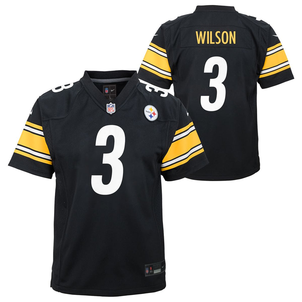 [9Z1B7F1P9-STEWR] YOUTH NIKE RUSSELL WILSON #3 NIKE REPLICA CARBON JERSEY