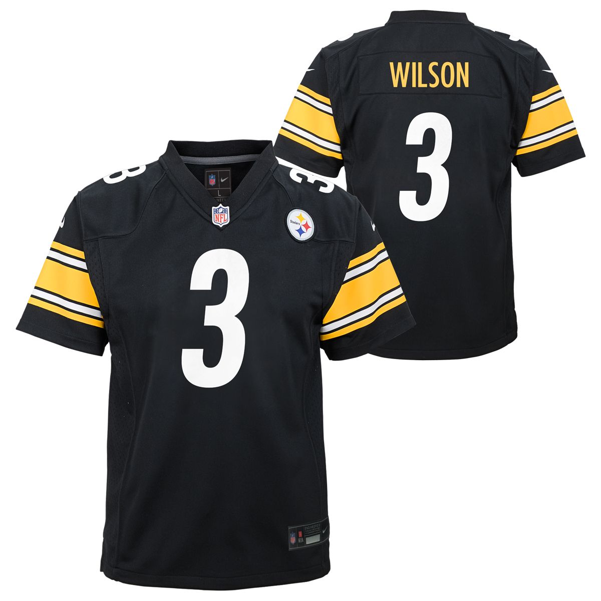 [9Z1B7F1P9-STEWR] YOUTH NIKE RUSSELL WILSON #3 NIKE REPLICA CARBON JERSEY