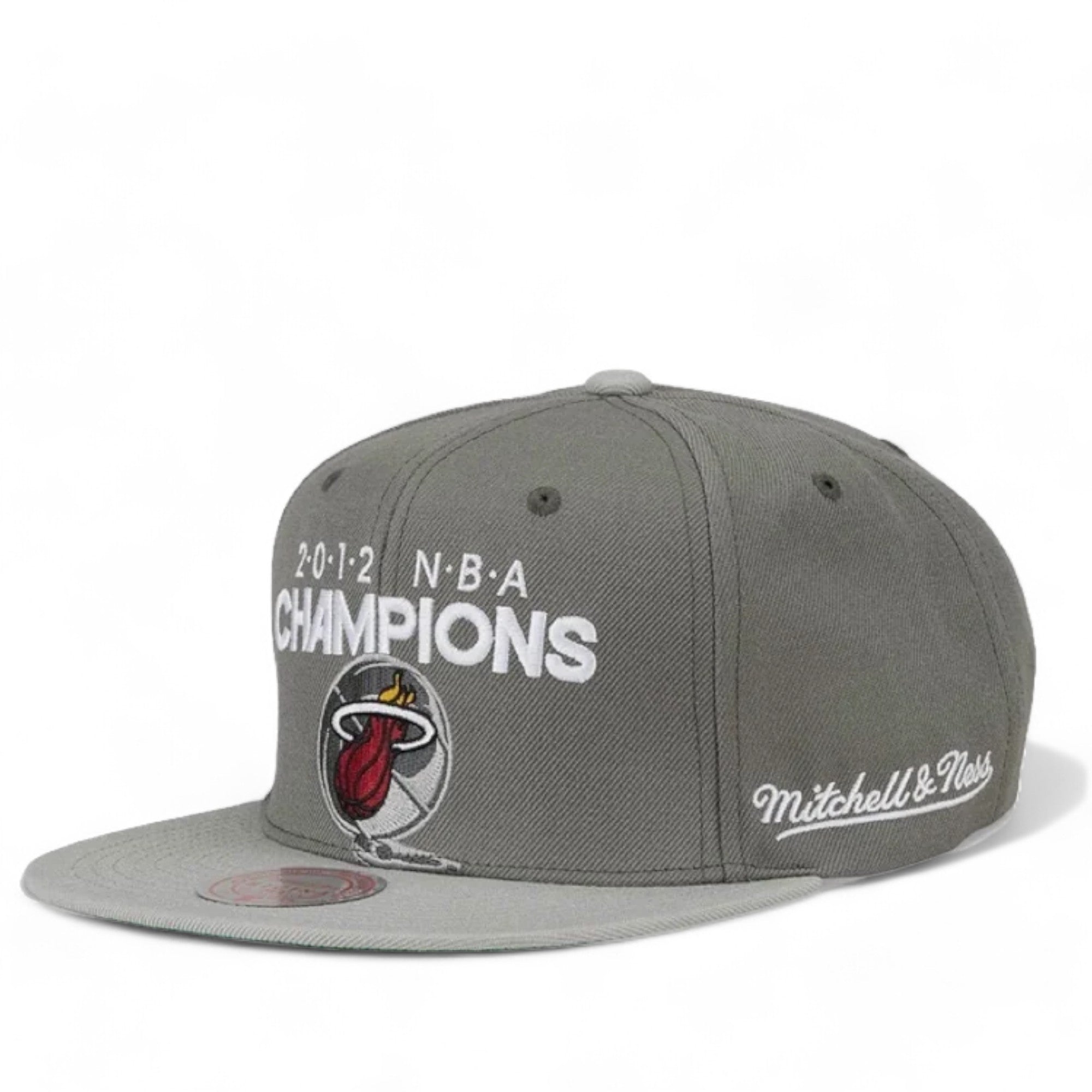 MENS MITCHELL & NESS NBA 2012 CHAMPS SNAPBACK HWC HEAT - BLACK-GREY