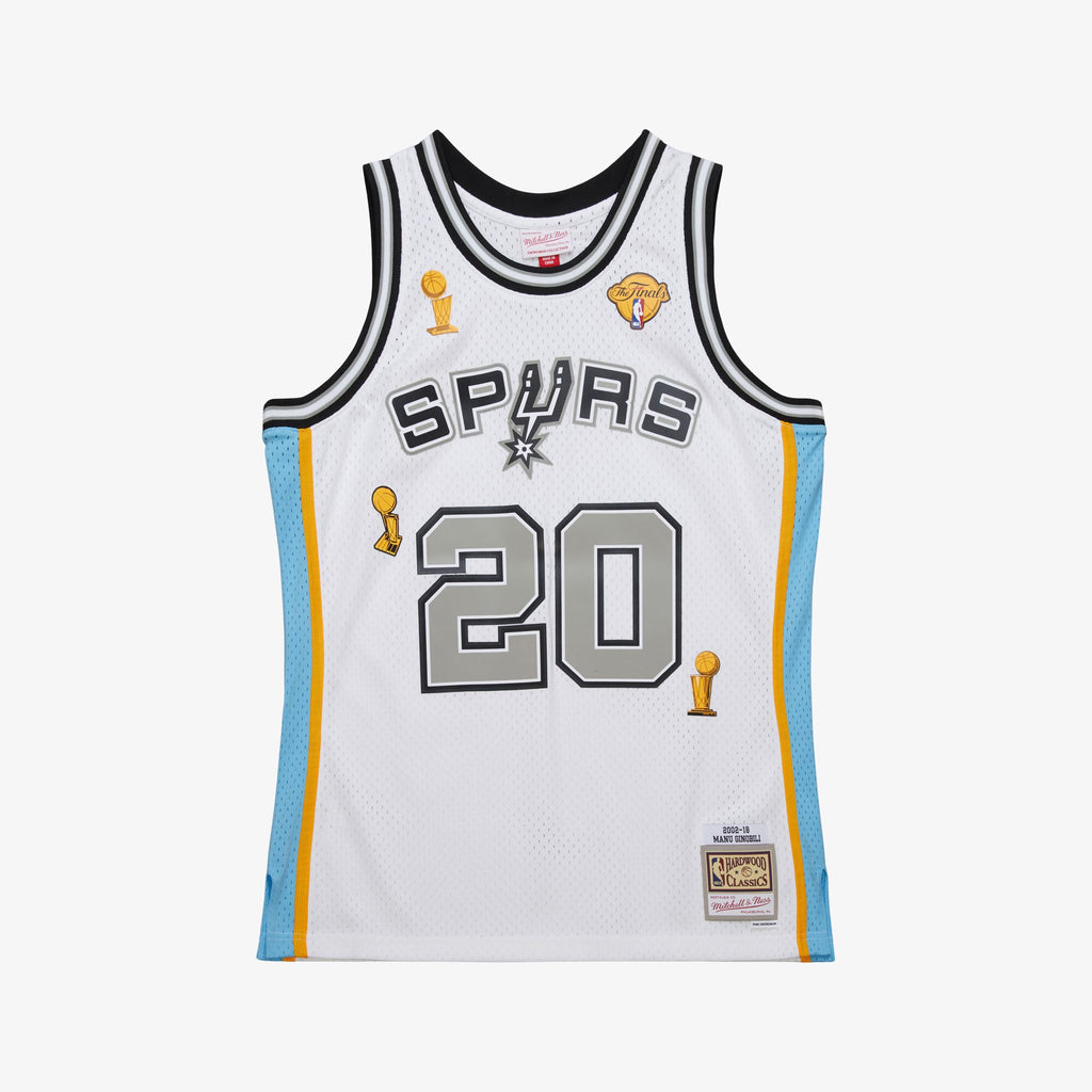 MENS MITCHELL & NESS NUMBER RETIREMENT SPURS 2002 MANU GINOBILI