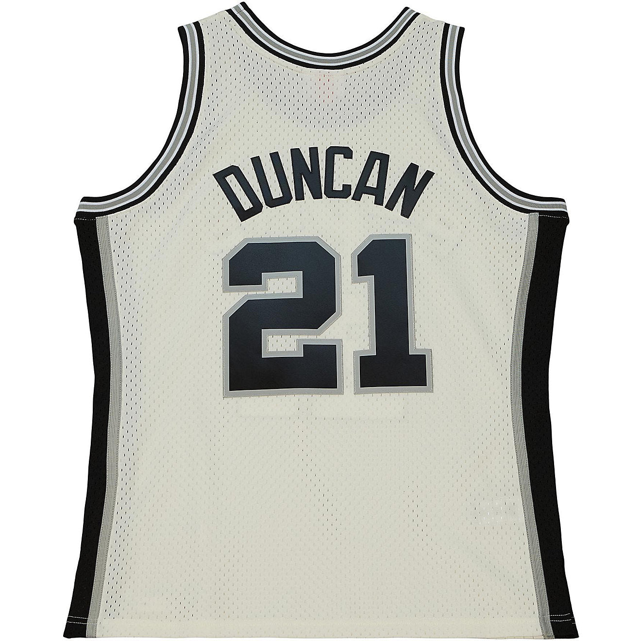 MENS MITCHELL & NESS CREAM TEAM COLOR SWINGMAN JERSEY SPURS 1998 TIM DUNCAN