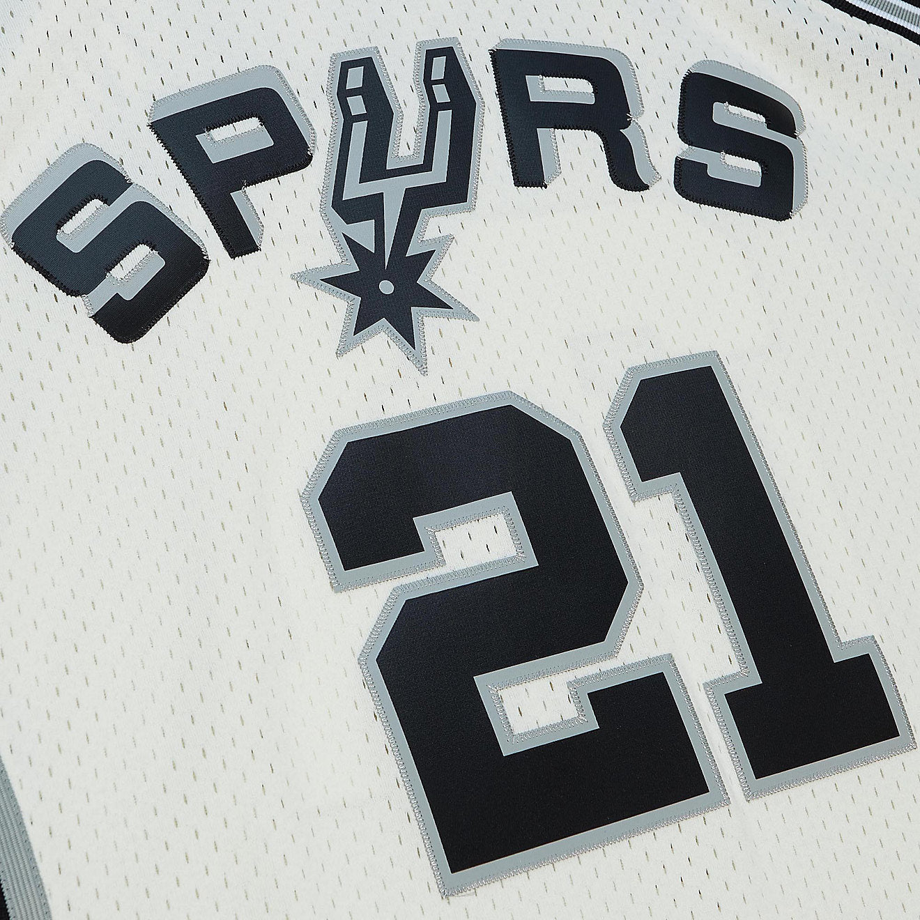 MENS MITCHELL & NESS CREAM TEAM COLOR SWINGMAN JERSEY SPURS 1998 TIM DUNCAN