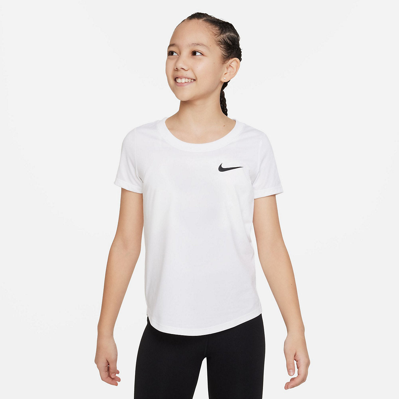 [DZ3581-100] Youth Nike DRI-FIT SCOOP ESSENTIAL T-SHIRT