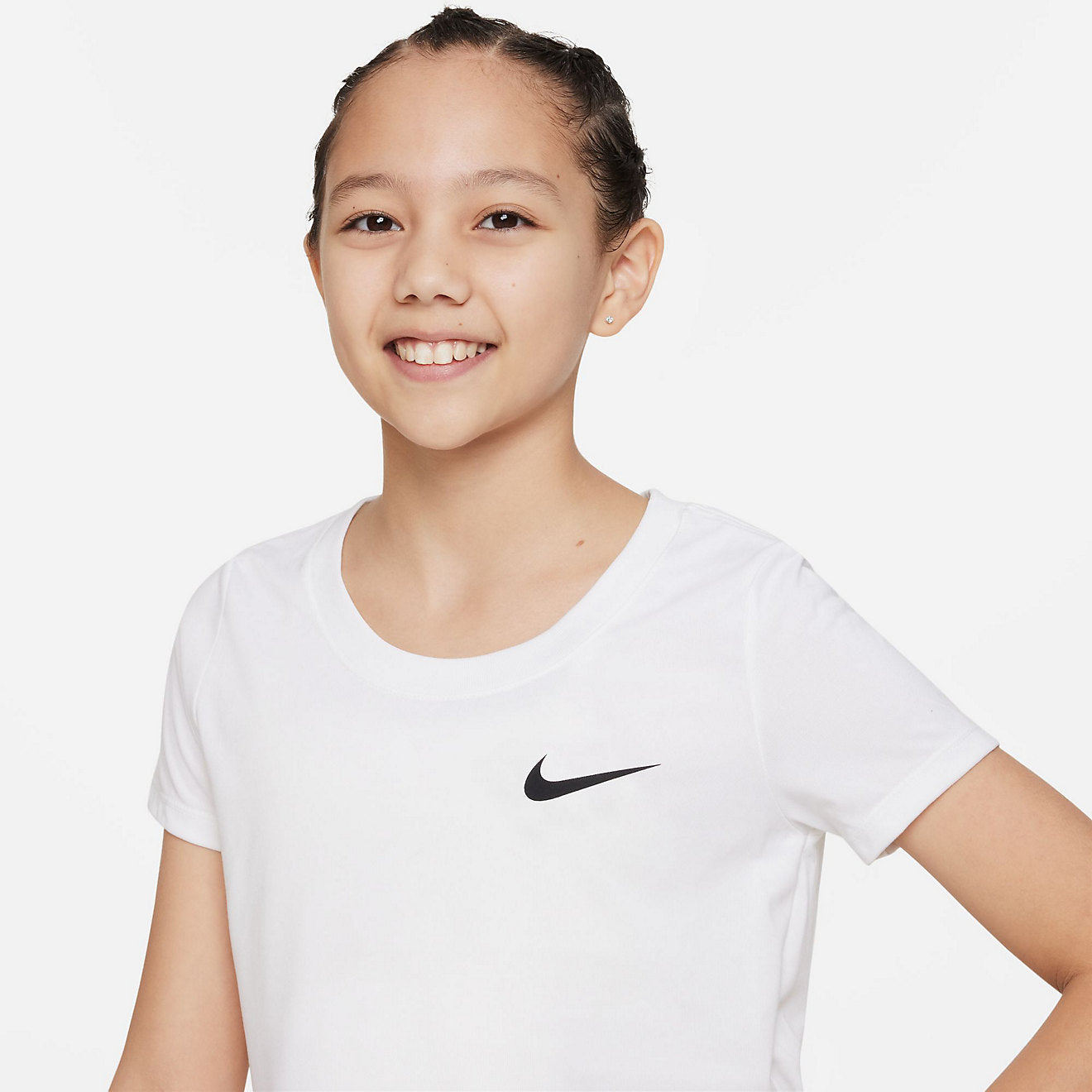 [DZ3581-100] Youth Nike DRI-FIT SCOOP ESSENTIAL T-SHIRT