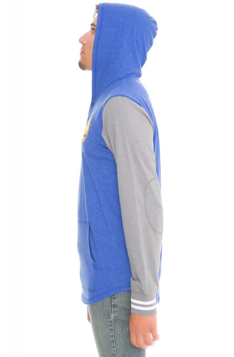 Mens Mitchell & Ness NBA Golden State Warriors Mid-Season Hooded Long Sleeve