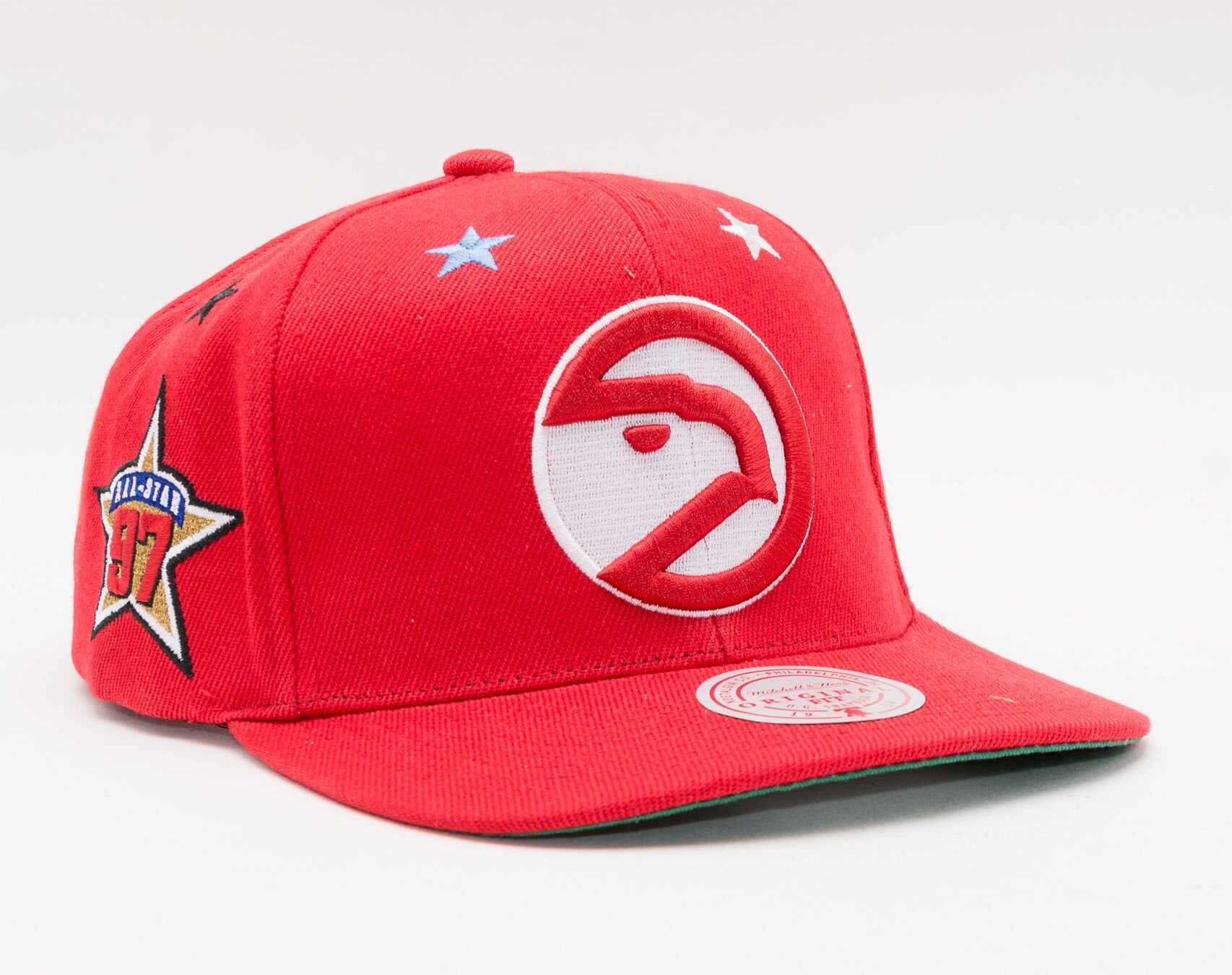 MENS MITCHELL & NESS NBA 1997 TOP STAR SNAPBACK HWC HAWKS - RED
