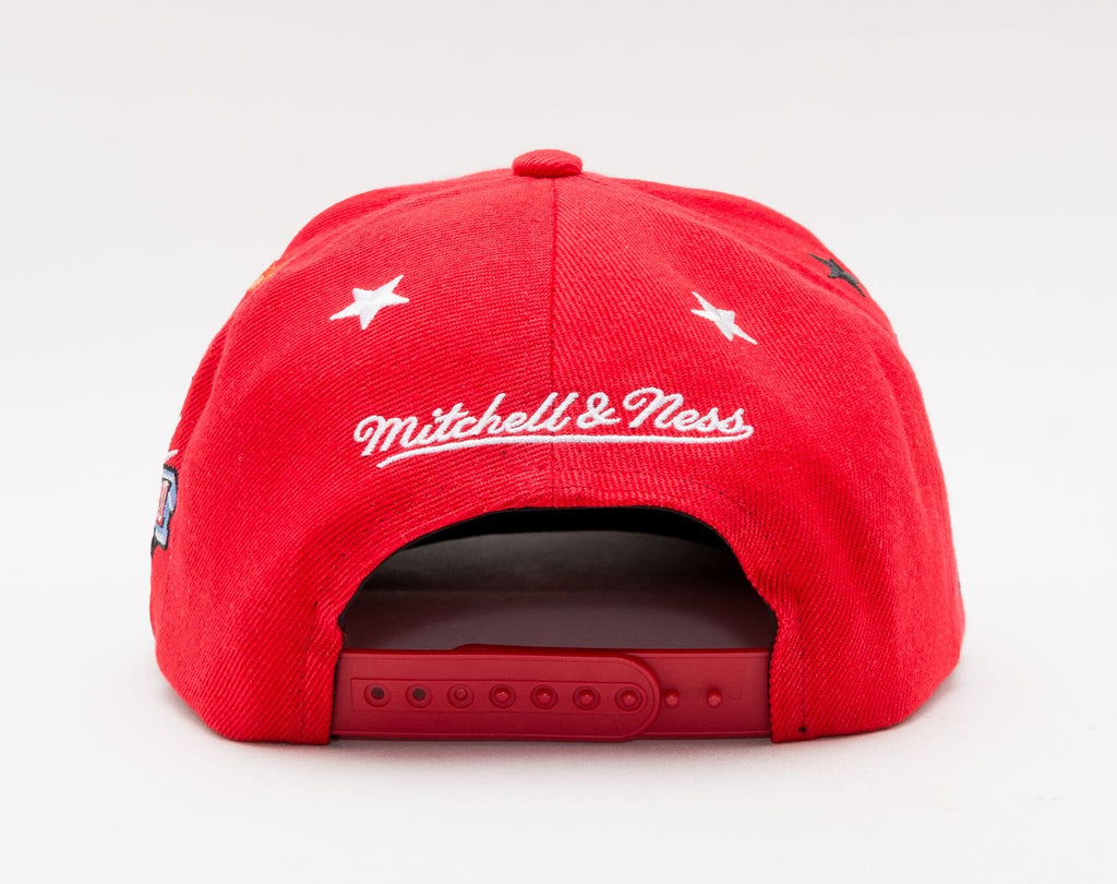 MENS MITCHELL & NESS NBA 1997 TOP STAR SNAPBACK HWC HAWKS - RED