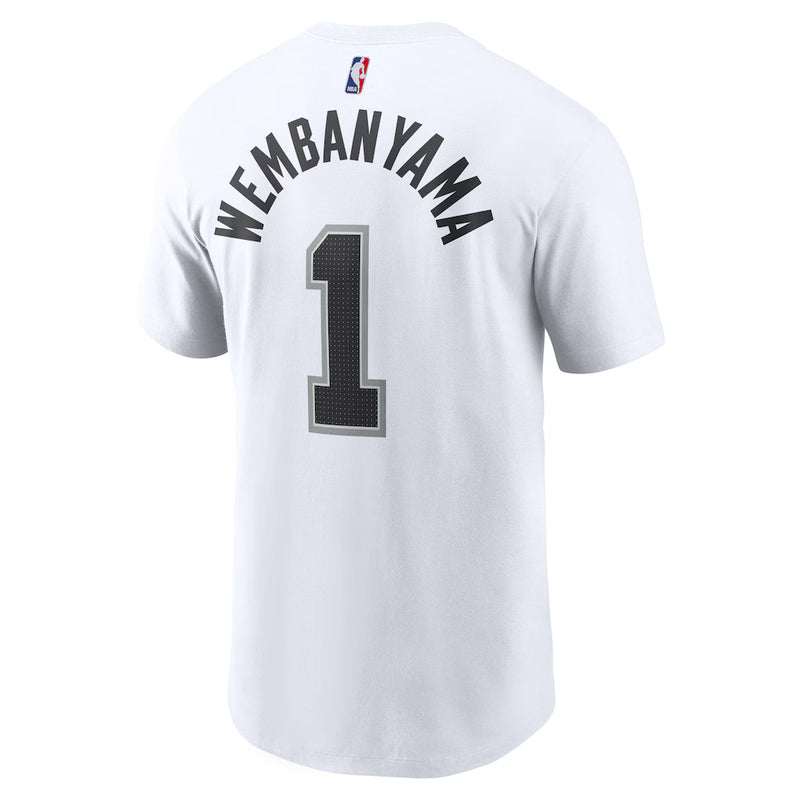 [DR6397-102] MENS NIKE NBA SPURS VICTOR WEMBANYAMA ESSENTIAL NAME & NUMBER T-SHIRT
