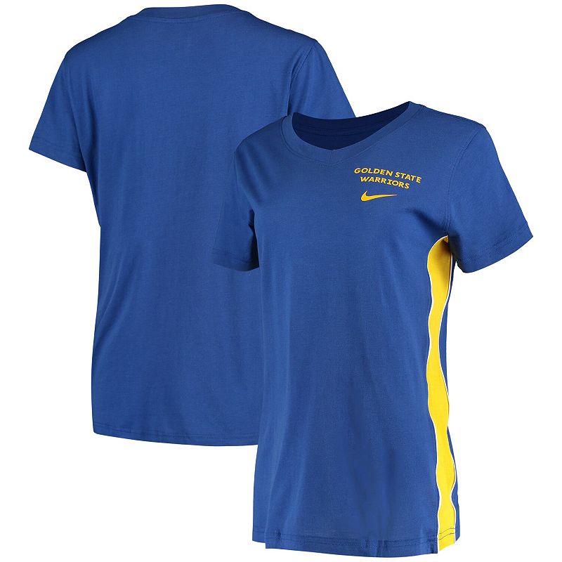[AV0068-495] WOMENS NIKE NBA GS WARRIORS HEAVYWEIGHT DNA V-NECK T-SHIRT